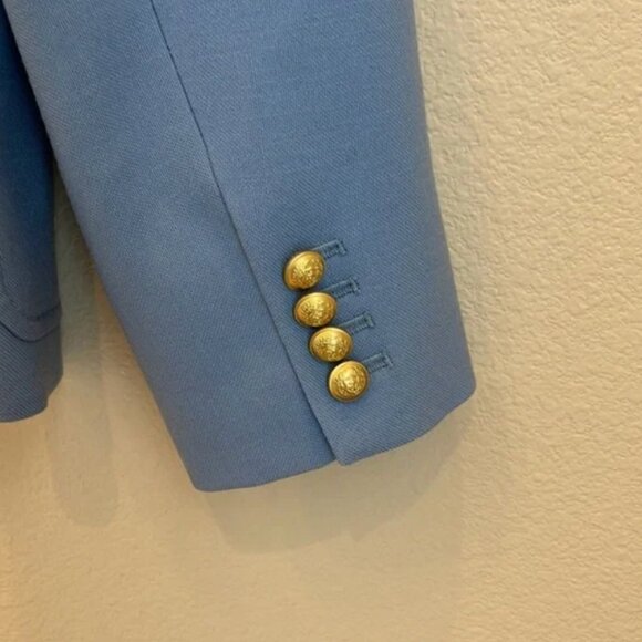 J. Crew 1035 Rhodes Italian Wool Baby Light Blue Blazer Jacket Size 10T - Picture 8 of 14